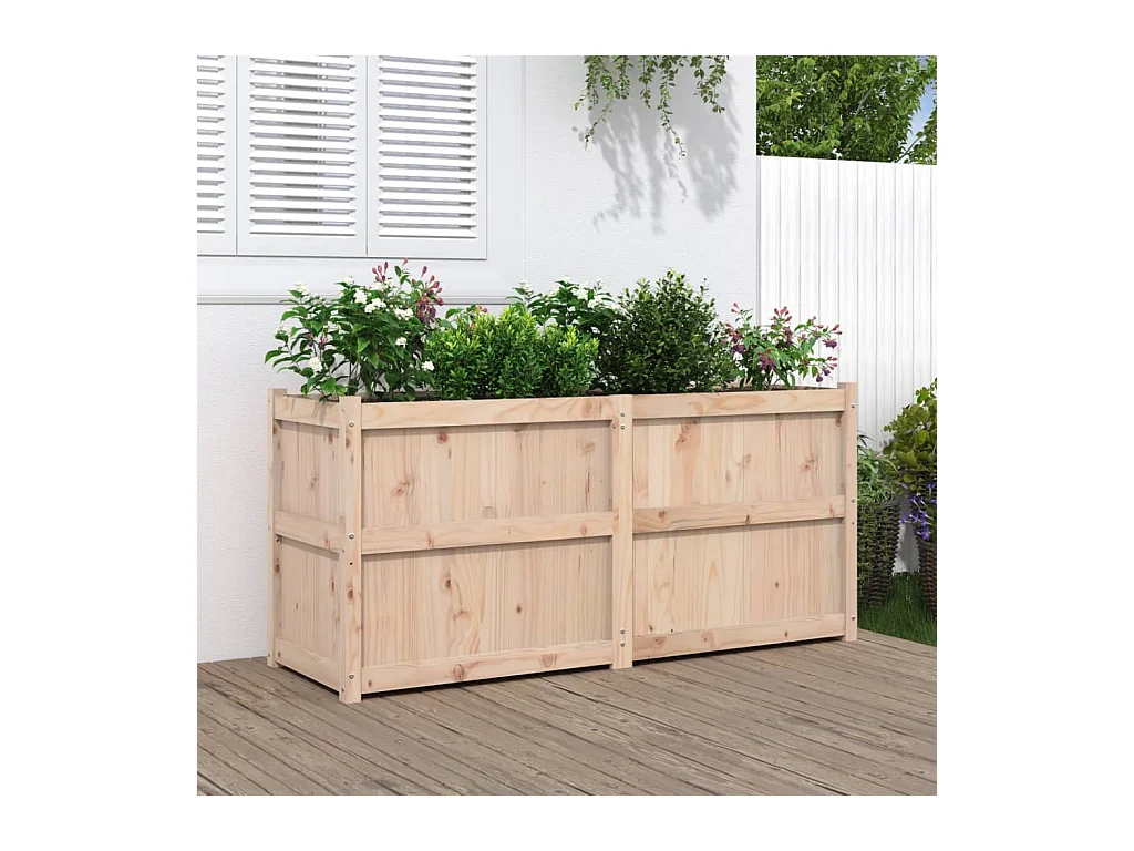 Jardinière 150x50x70 cm bois de pin massif