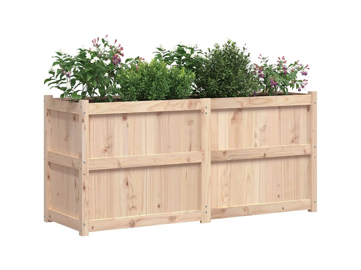 Jardinière 150x50x70 cm bois de pin massif