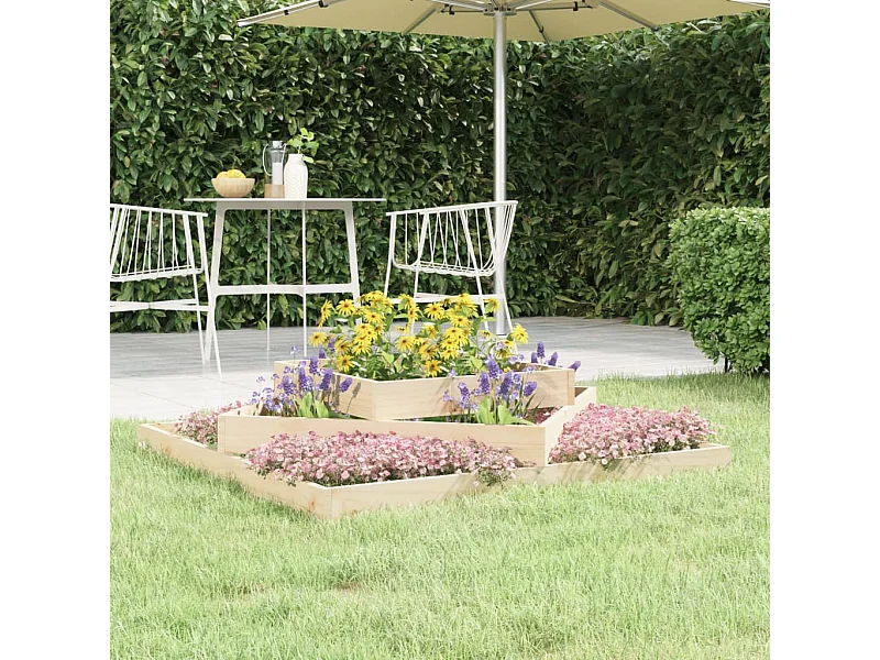 Jardinière 112x112x27 cm Bois massif de pin