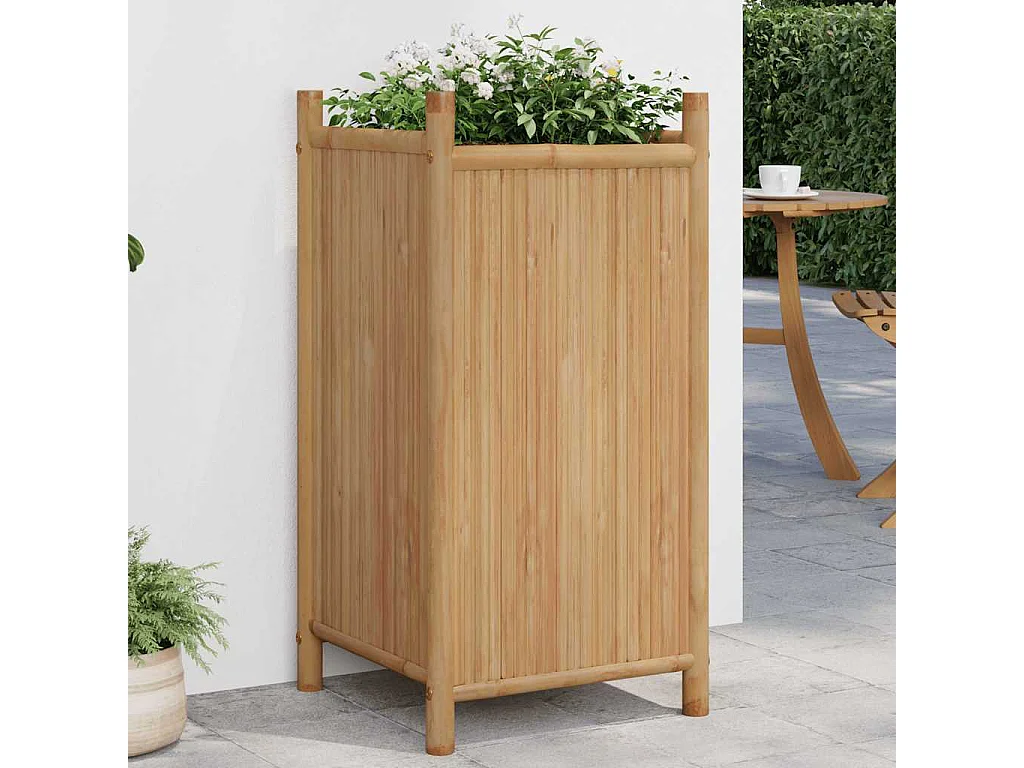 Jardinière 40x40x80 cm bambou