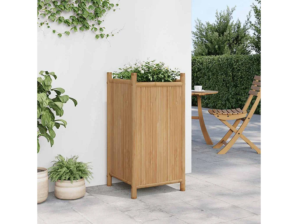 Jardinière 40x40x80 cm bambou