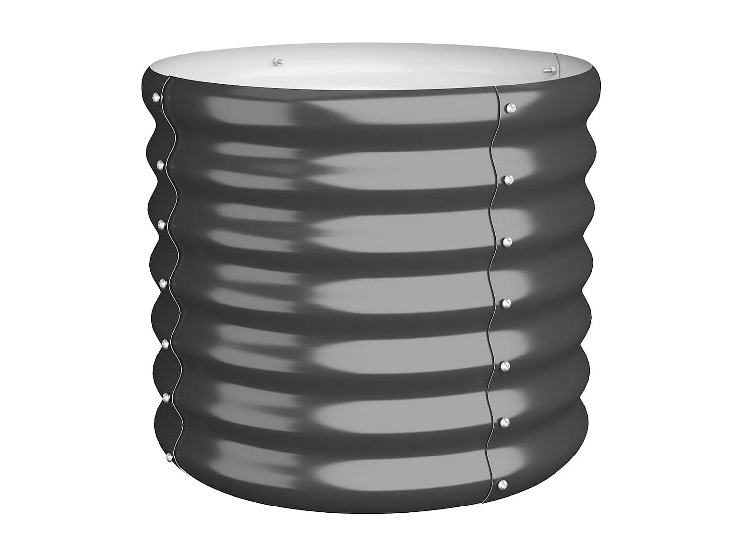 Jardinière Acier enduit de poudre 40x40x36 cm Anthracite