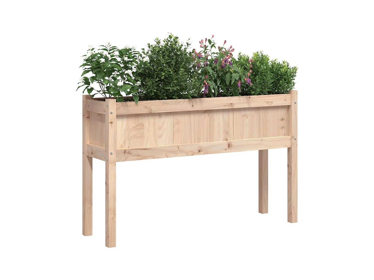 Jardineras con patas 110x31x70 cm madera maciza de pino