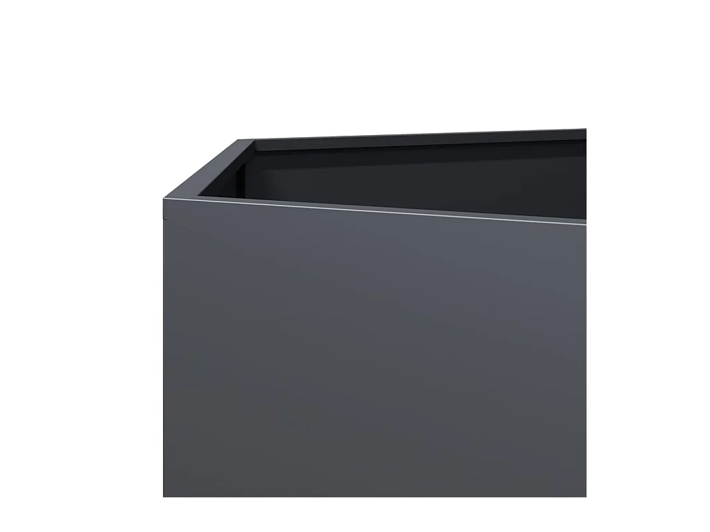 Jardinière anthracite hexagone 138x120x45 cm acier