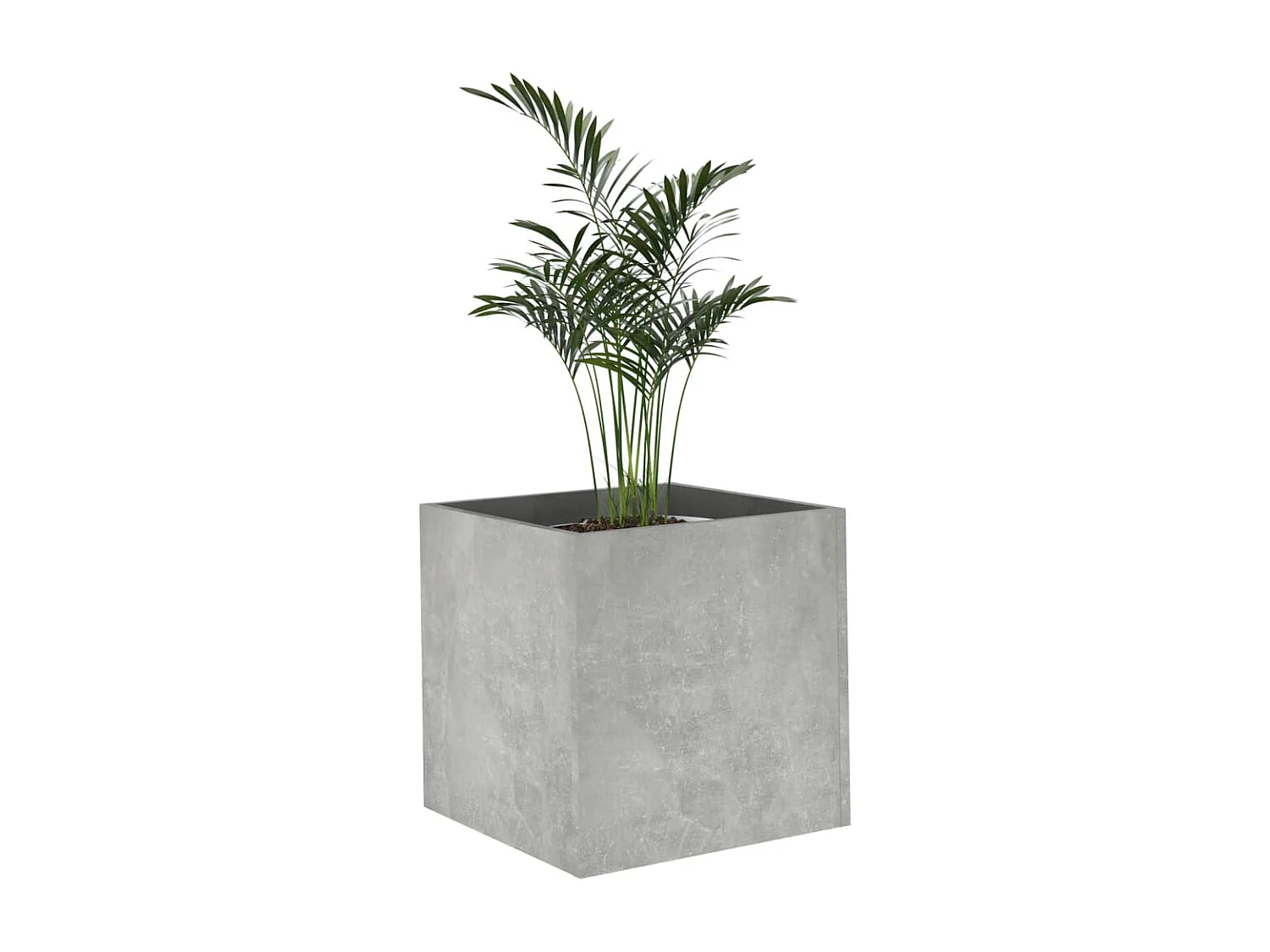 Jardinière Gris béton 40x40x40 cm Bois d'ingénierie