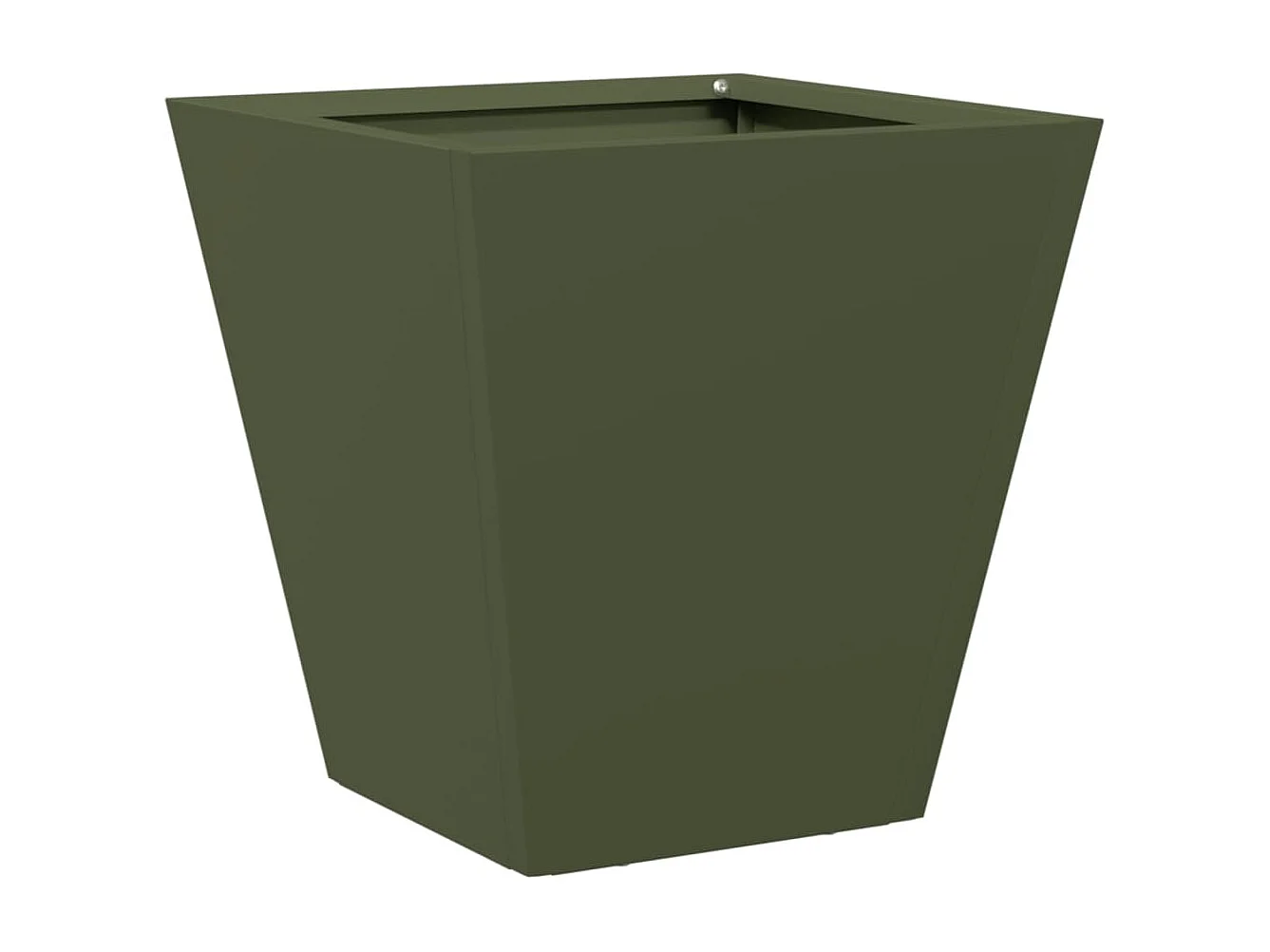 Jardineras 2 uds verde oliva 30x30x30 cm acero
