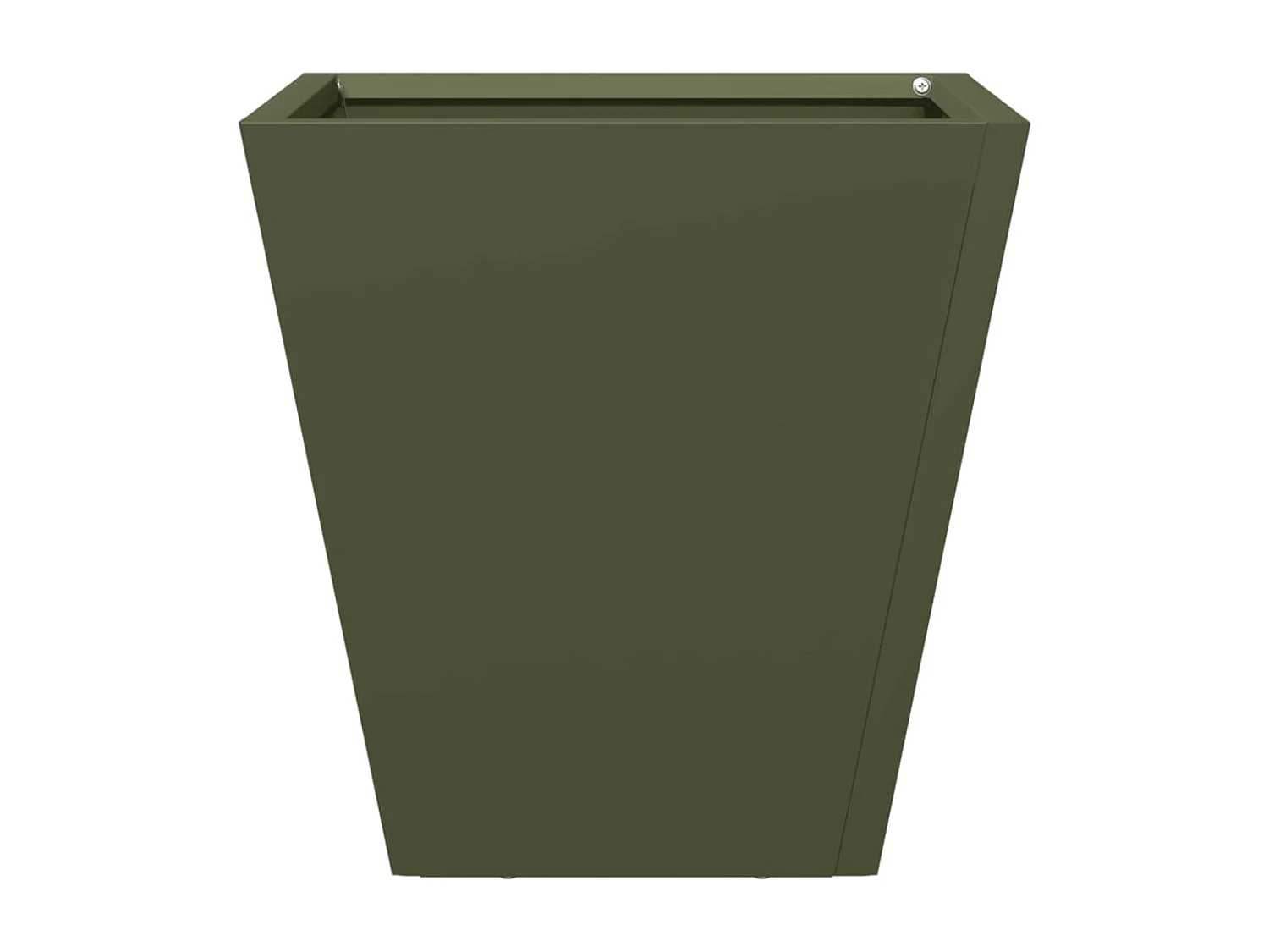 Jardineras 2 uds verde oliva 30x30x30 cm acero