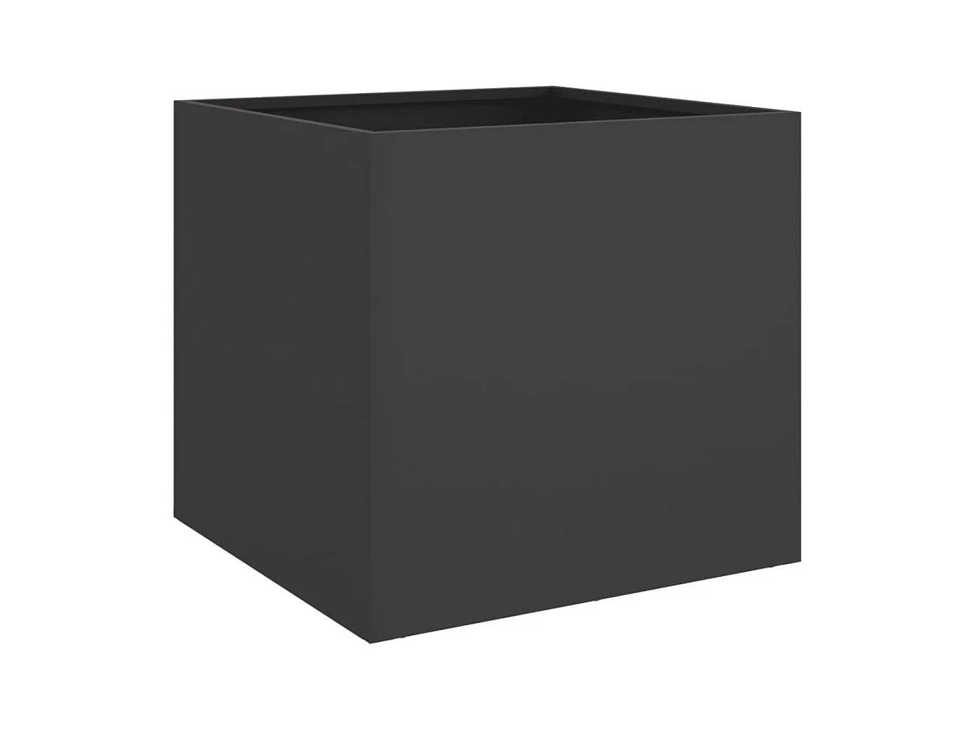 Schwarzer Pflanzkübel 49x47x46 cm Stahl