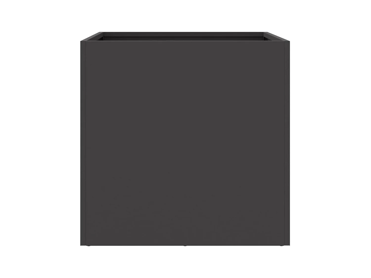 Schwarzer Pflanzkübel 49x47x46 cm Stahl