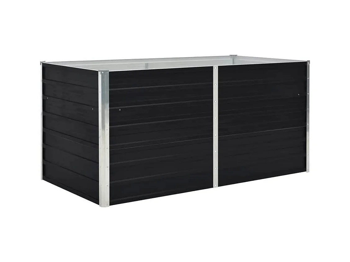Jardinière 160 x 80 x 45 cm Acier galvanisé Anthracite