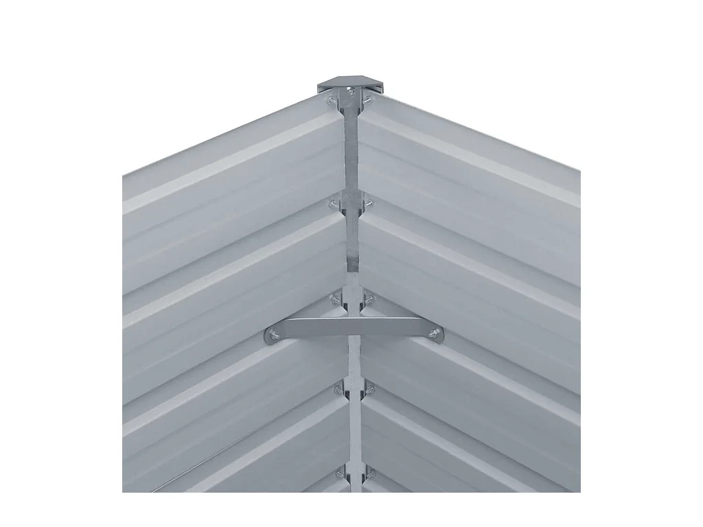 Jardinière 160 x 80 x 45 cm Acier galvanisé Anthracite