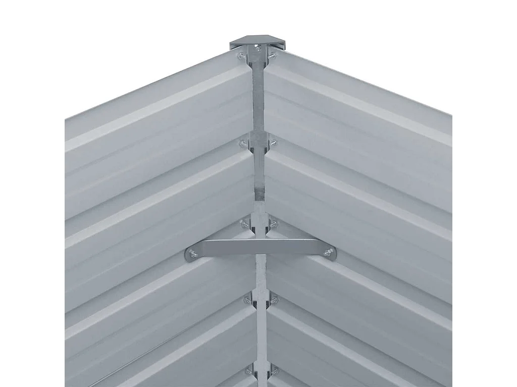 Jardinière 160 x 80 x 45 cm Acier galvanisé Anthracite