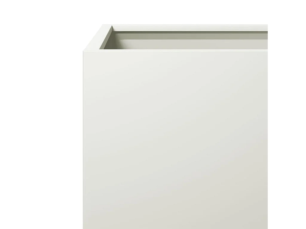 Plantenbakken 2 stuks wit 30x30x30 cm staal