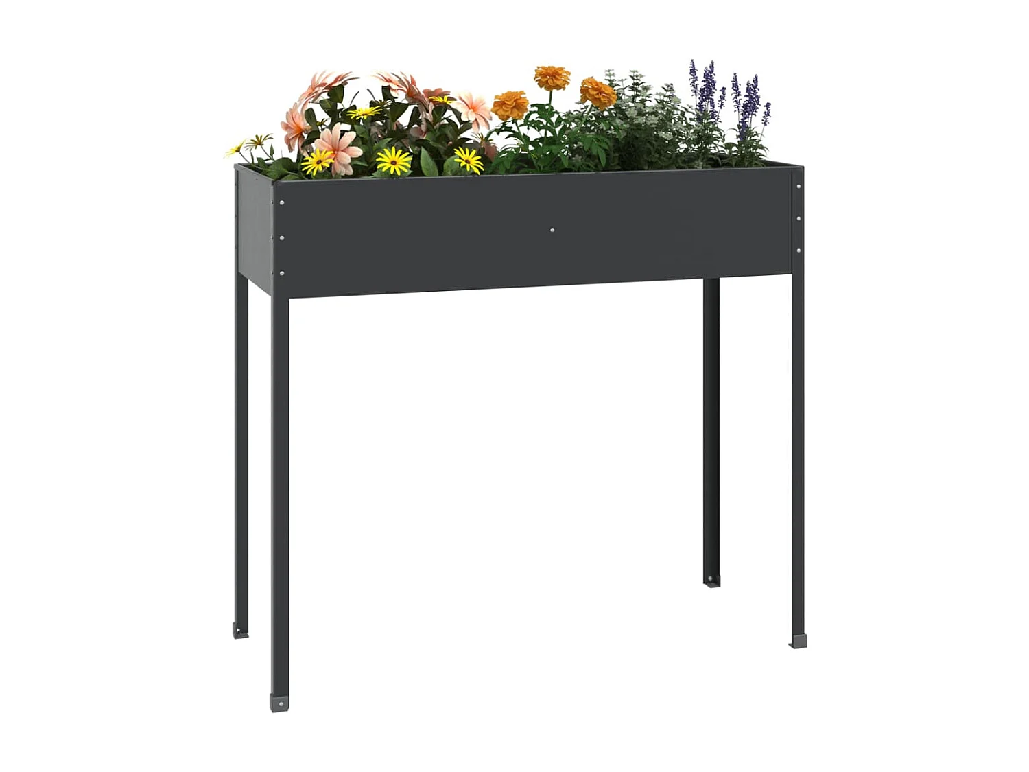 Fioriera antracite 100,5x40,5x90 cm Acciaio zincato