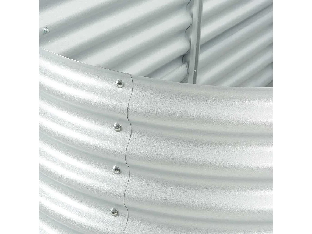 Hochbeet 400x80x81 cm silber verzinkter Stahl