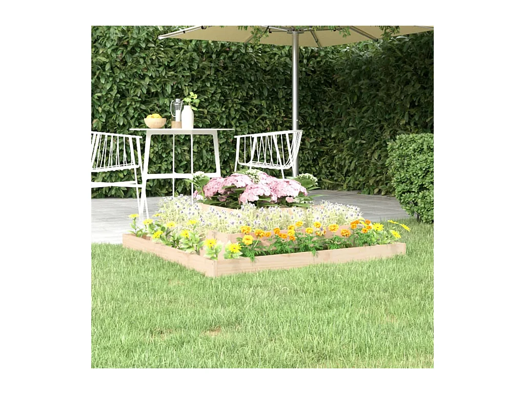 Jardinière 110x110x27 cm Bois massif de pin