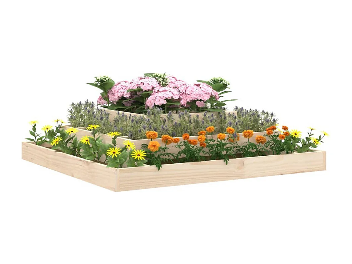 Jardinière 110x110x27 cm Bois massif de pin