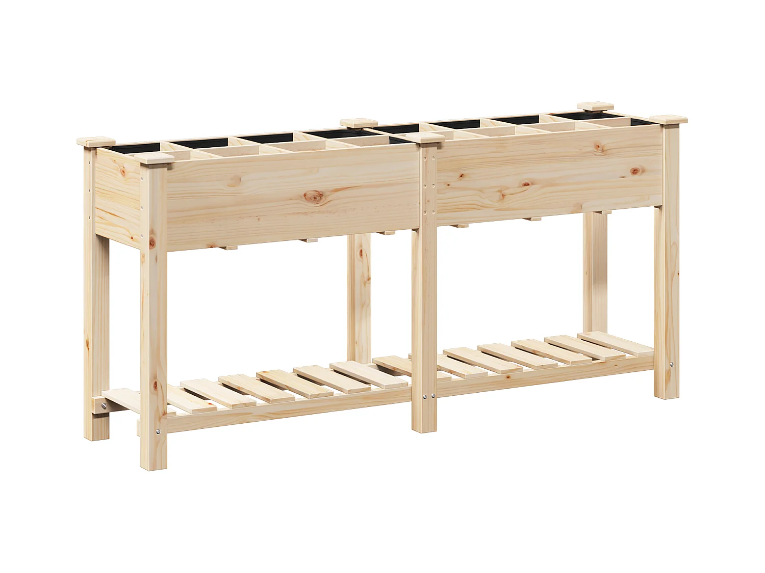 Jardinière avec Grilles 161x43x76 cm Bois Massif de Sapin