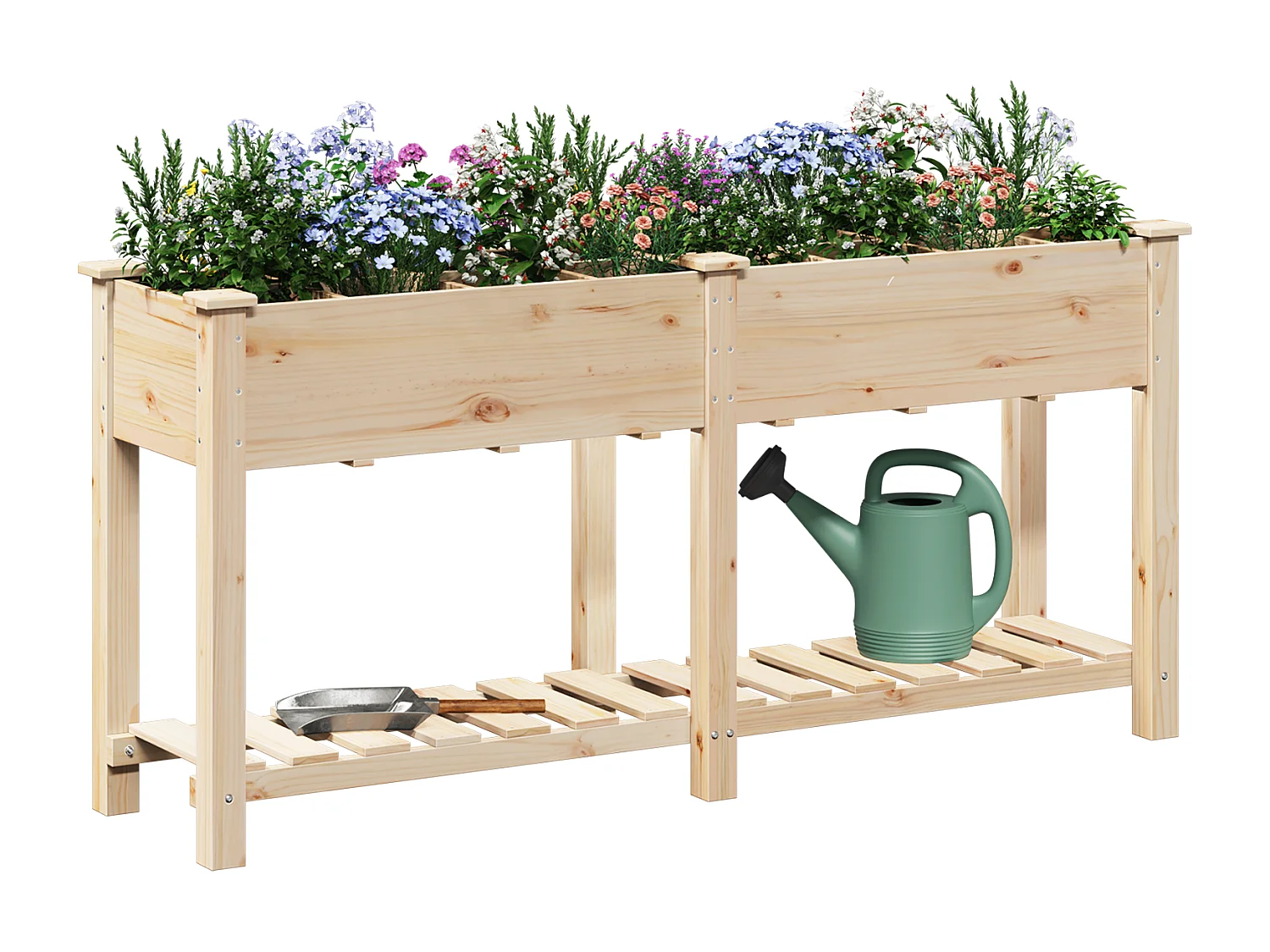 Jardinière avec Grilles 161x43x76 cm Bois Massif de Sapin