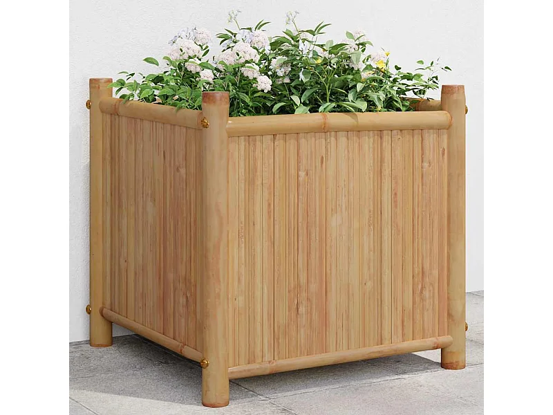Jardinière 40x40x40 cm bambou
