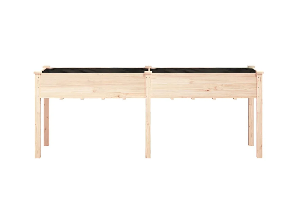 Jardinière avec doublure 203x53x76 cm bois massif de sapin