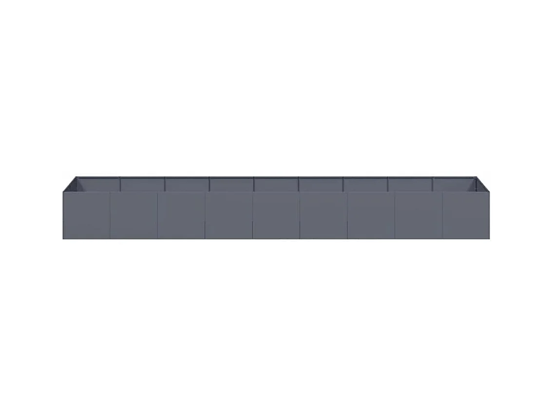 Jardinière anthracite 360x80x40 cm acier