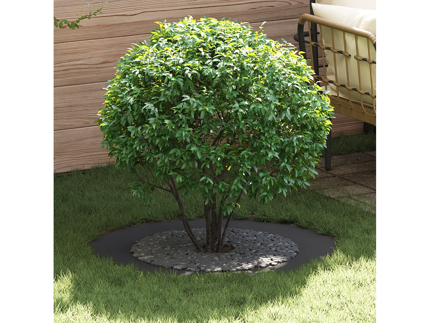 Ensemble de Jardinières en Plastique Noir Plastique