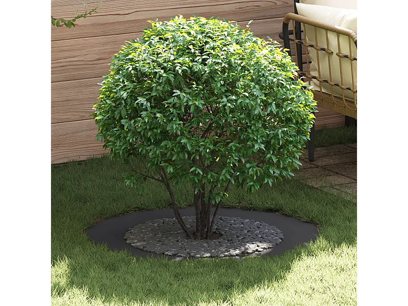 Ensemble de Jardinières en Plastique Noir Plastique