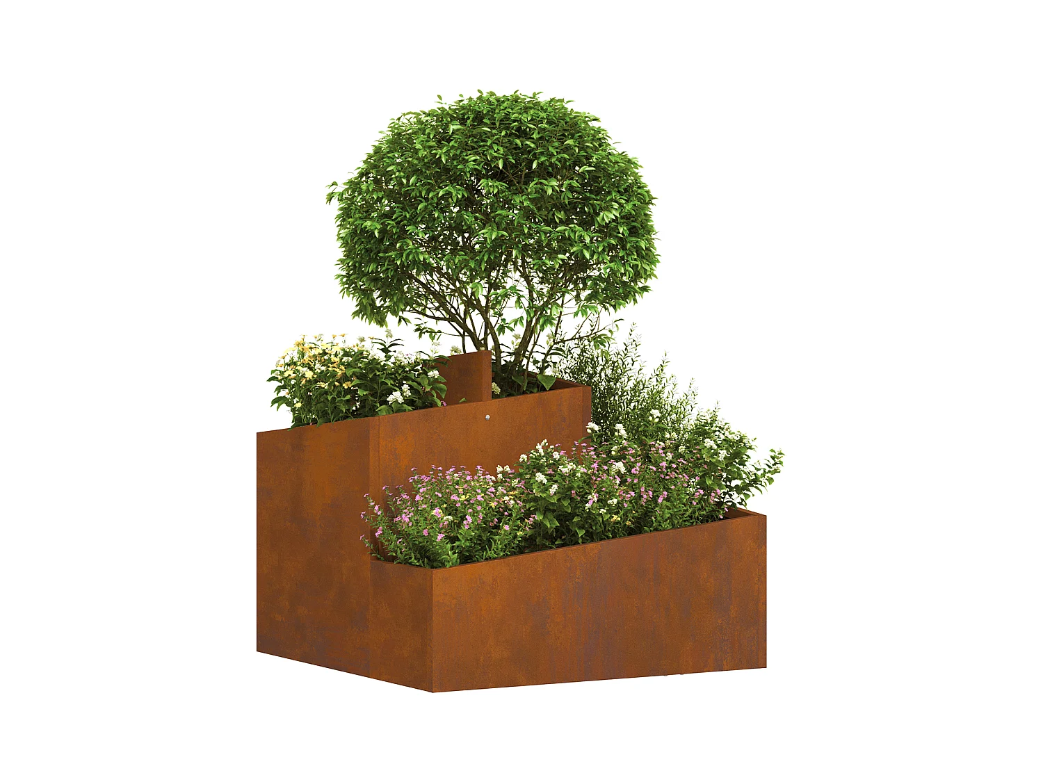 Pots & Jardinières Acier Corten Moyen Durable Pot en métal