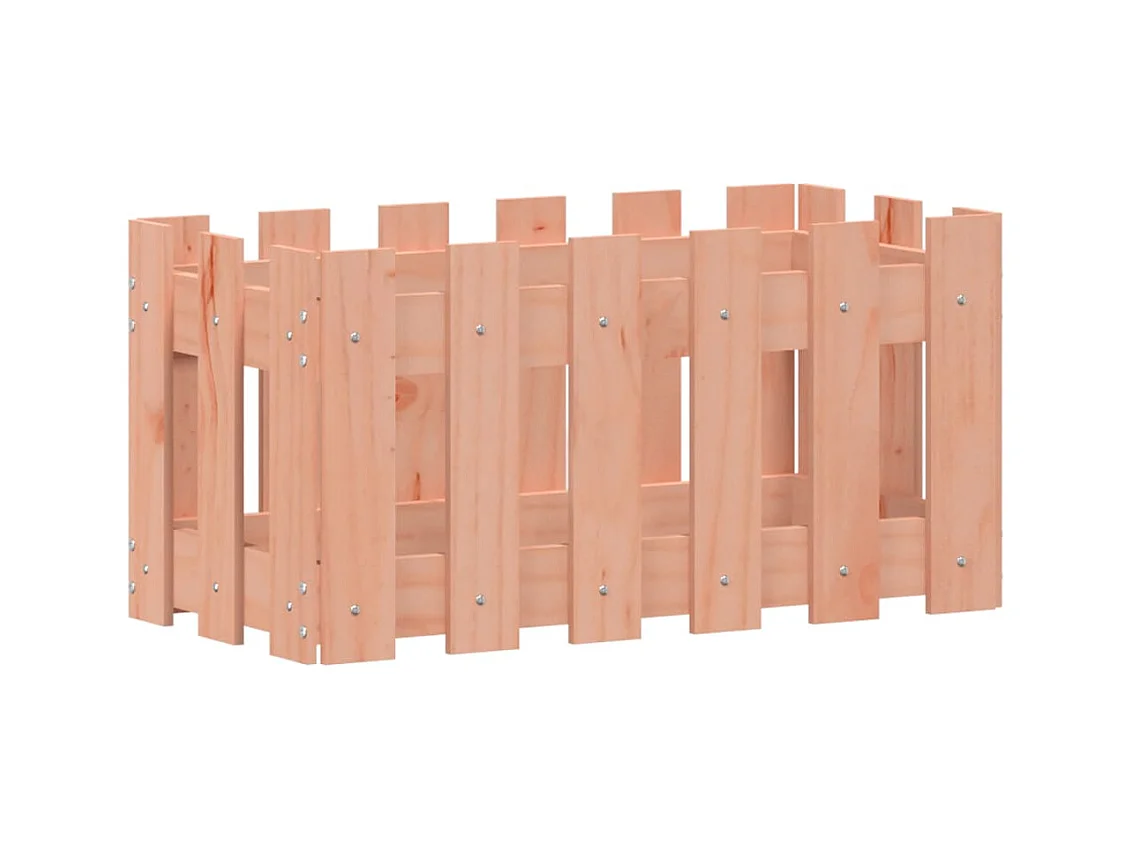 Plantenbak met schuttingmotief 60x30x30 cm massief Douglasspar
