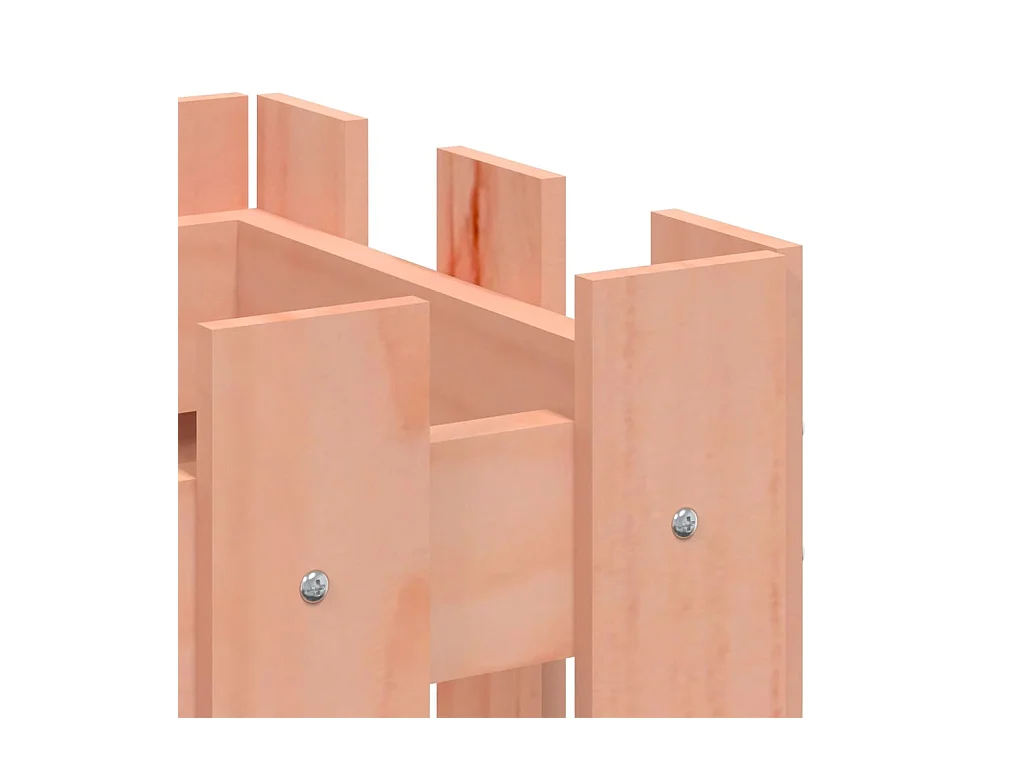 Plantenbak met schuttingmotief 60x30x30 cm massief Douglasspar