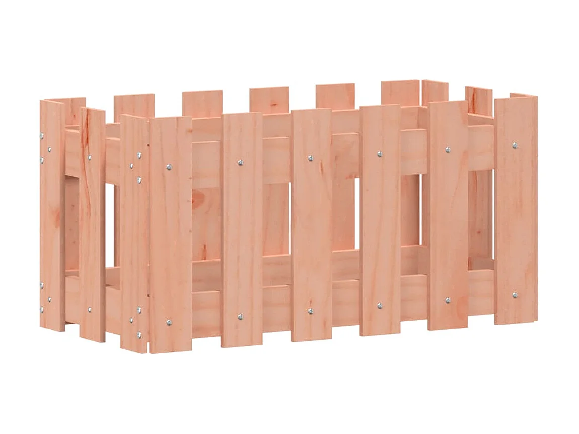 Jardinière avec design de clôture 60x30x30 cm douglas massif