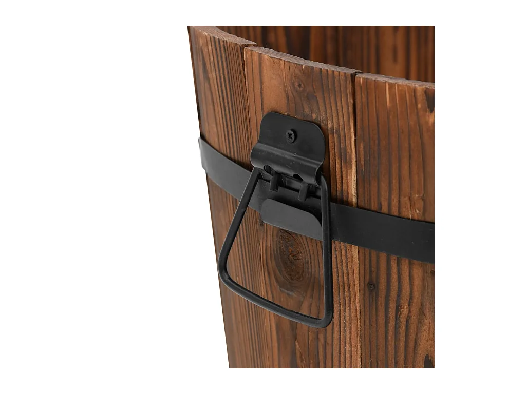 Ensemble de jardinière godet 3 pcs bois massif de sapin