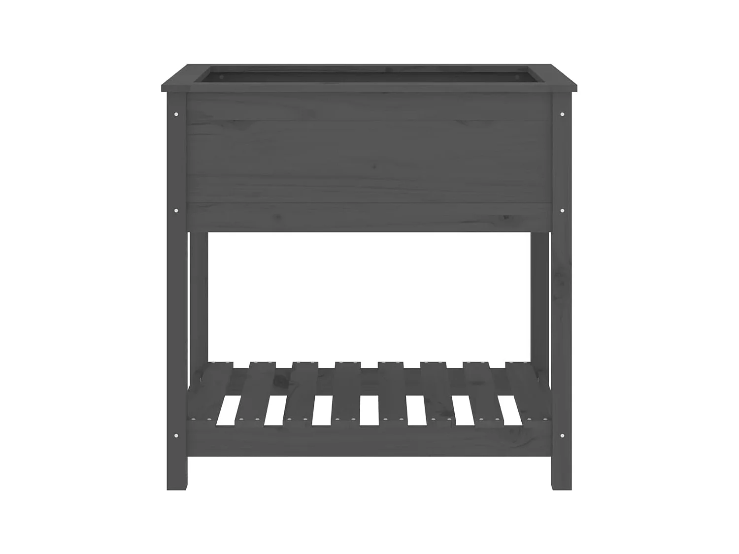 Jardinière avec étagère Gris 82,5x54x81 cm Bois massif de pin