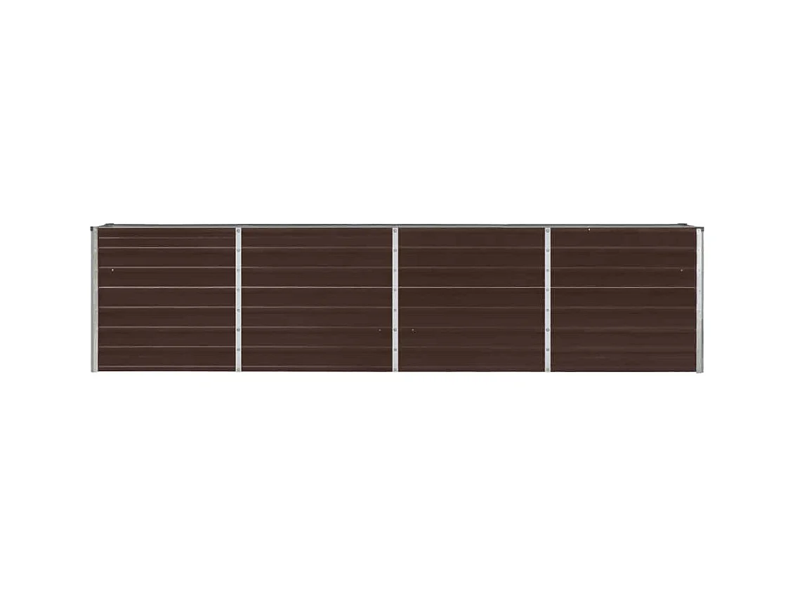 Jardinière 320x40x77 cm Acier galvanisé Marron