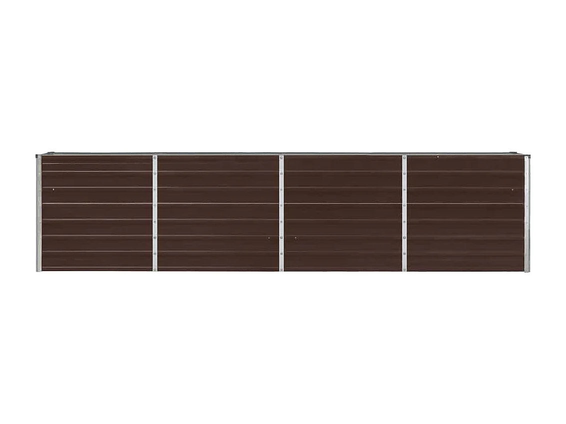 Jardinière 320x40x77 cm Acier galvanisé Marron