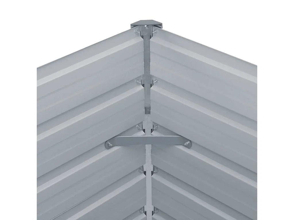 Jardinière 160 x 80 x 45 cm Acier galvanisé Marron