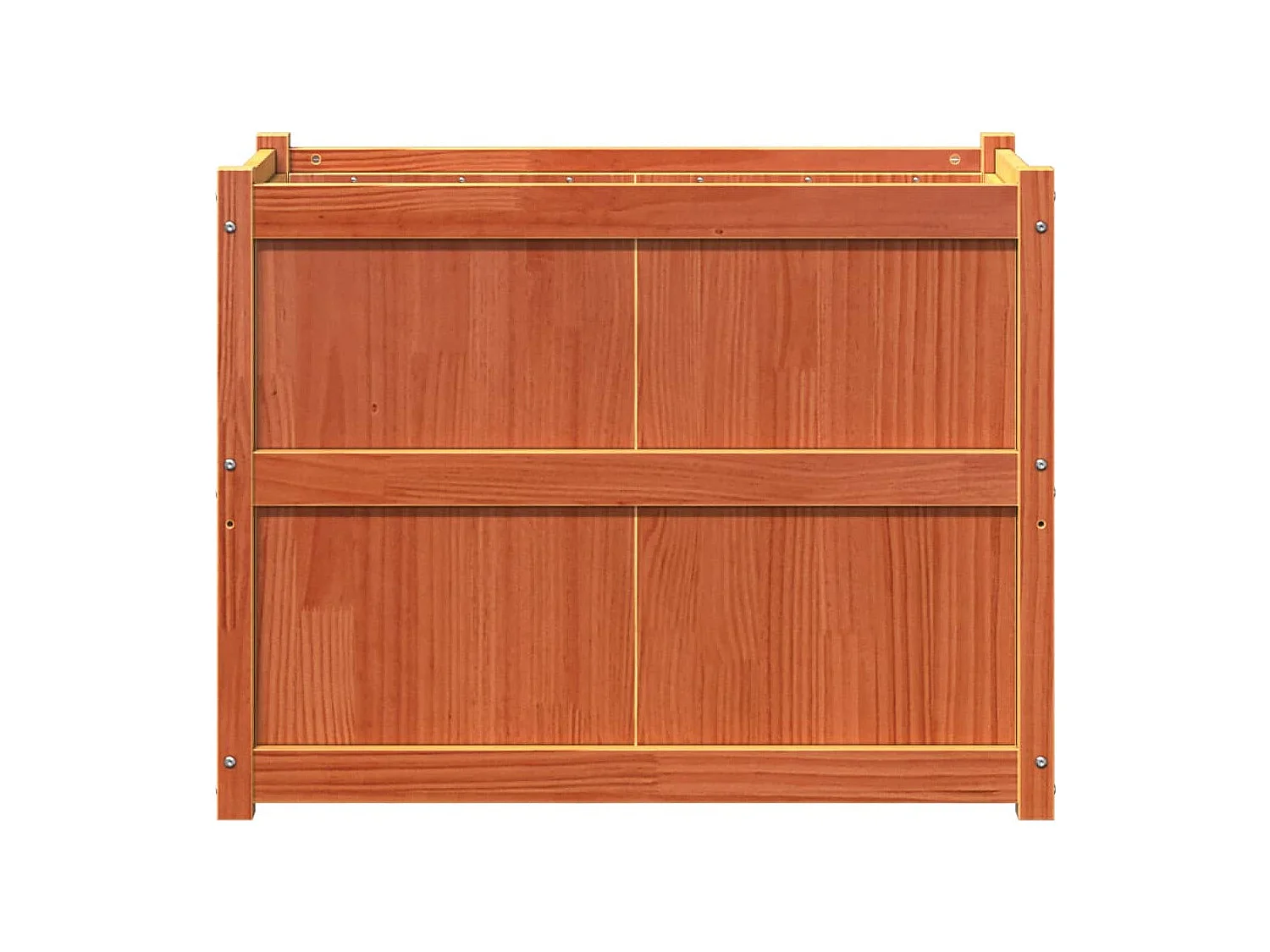 Bruine was plantenbak 90x50x70 cm massief grenenhout