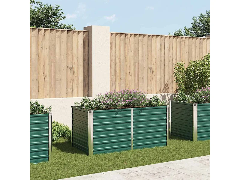 Jardinière 160 x 80 x 77 cm Acier galvanisé Vert