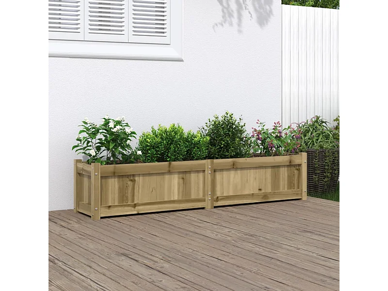 Jardinière 150x31x31 cm bois de pin imprégné