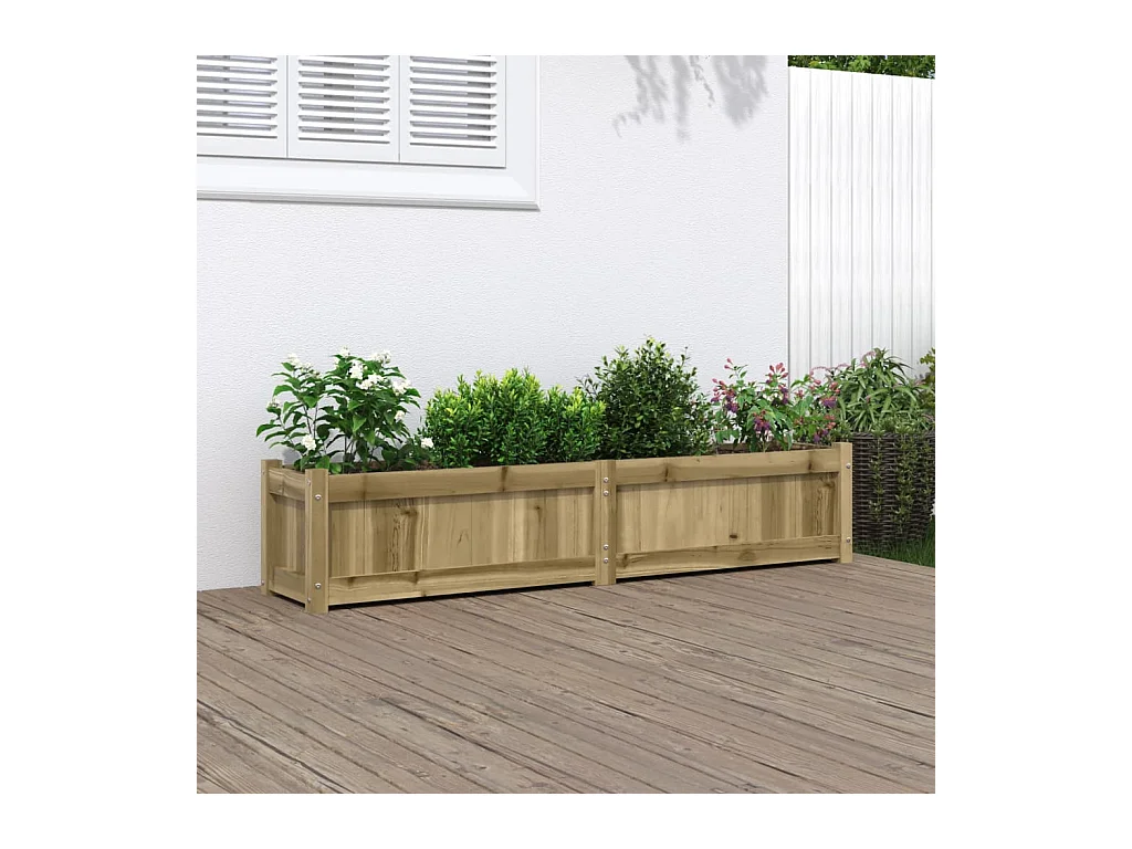 Jardinière 150x31x31 cm bois de pin imprégné