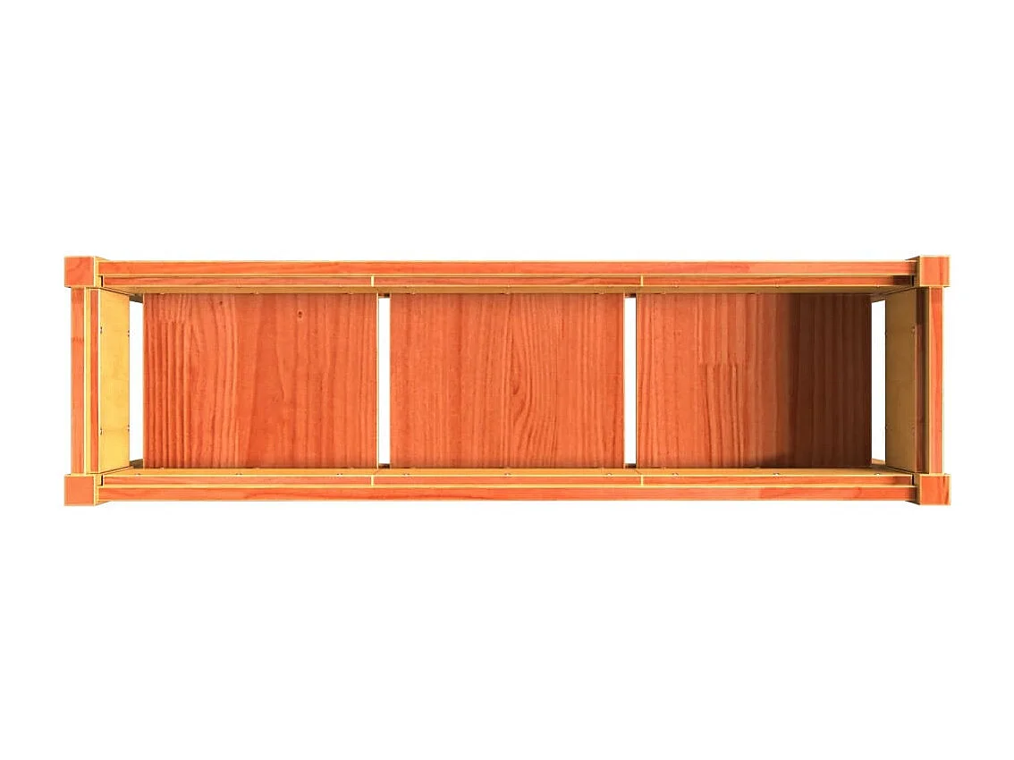 Jardineras con pies y patas 110x31x70 cm madera maciza de pino