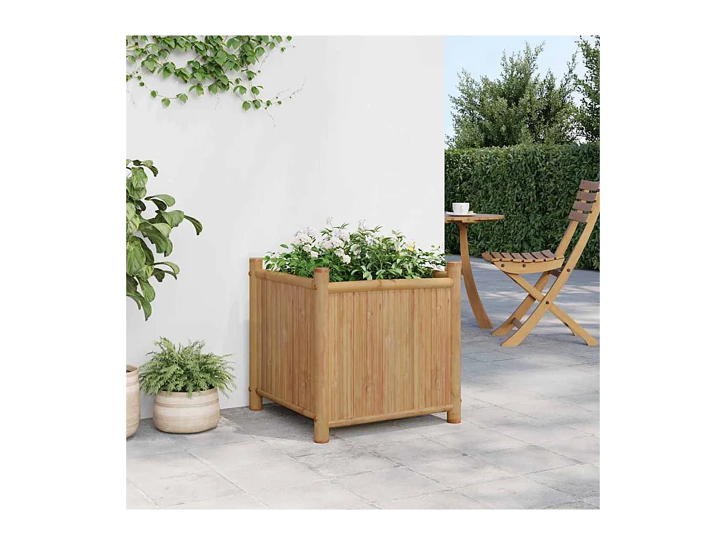 Fioriera in bambù 50x50x50 cm