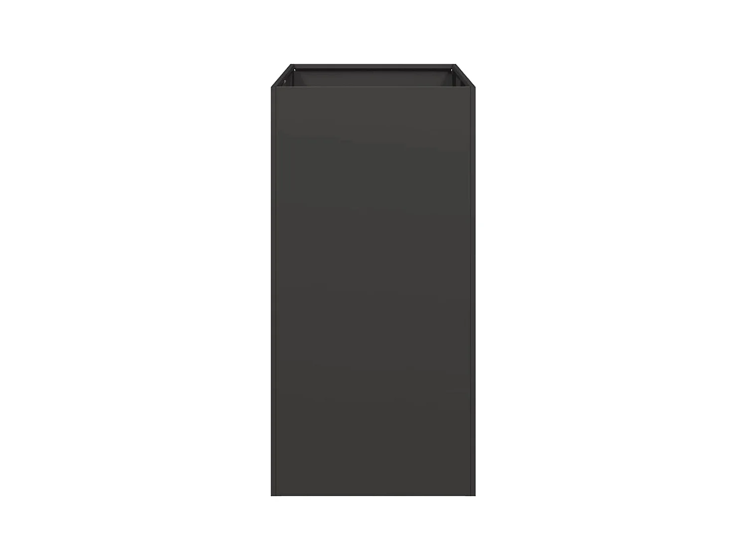 Jardinière noir 40x80x80 cm acier