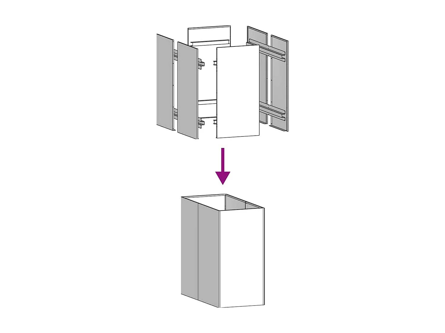 Jardinière noir 40x80x80 cm acier