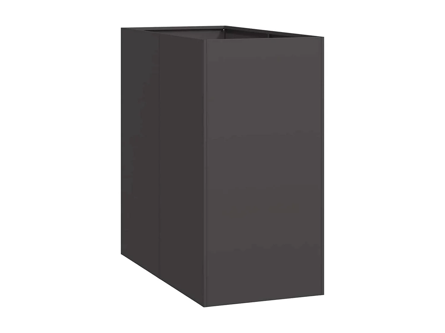 Jardinière noir 40x80x80 cm acier