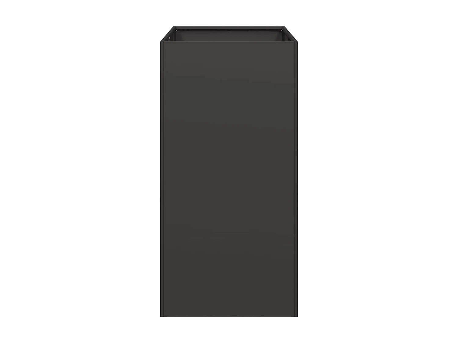 Jardinière noir 40x80x80 cm acier