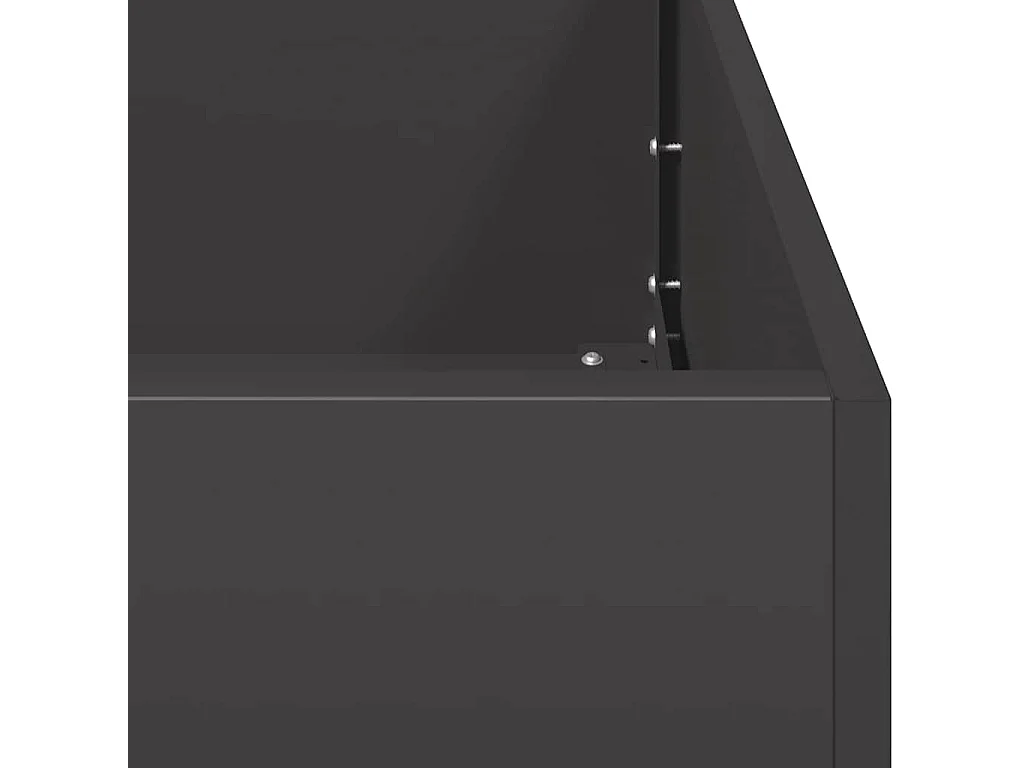 Jardinière noir 40x80x80 cm acier