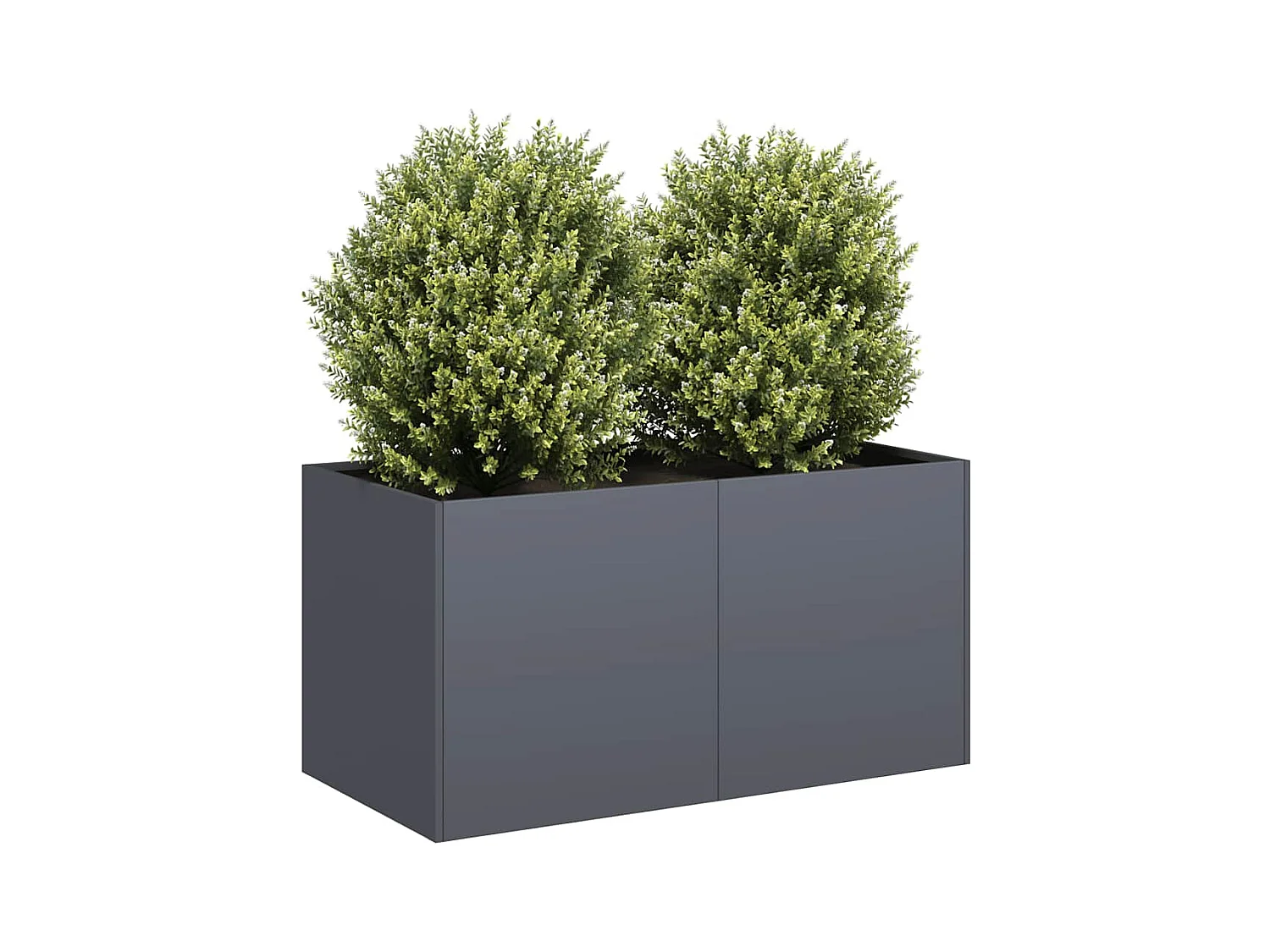 Jardinière anthracite 80x40x40 cm acier laminé à froid