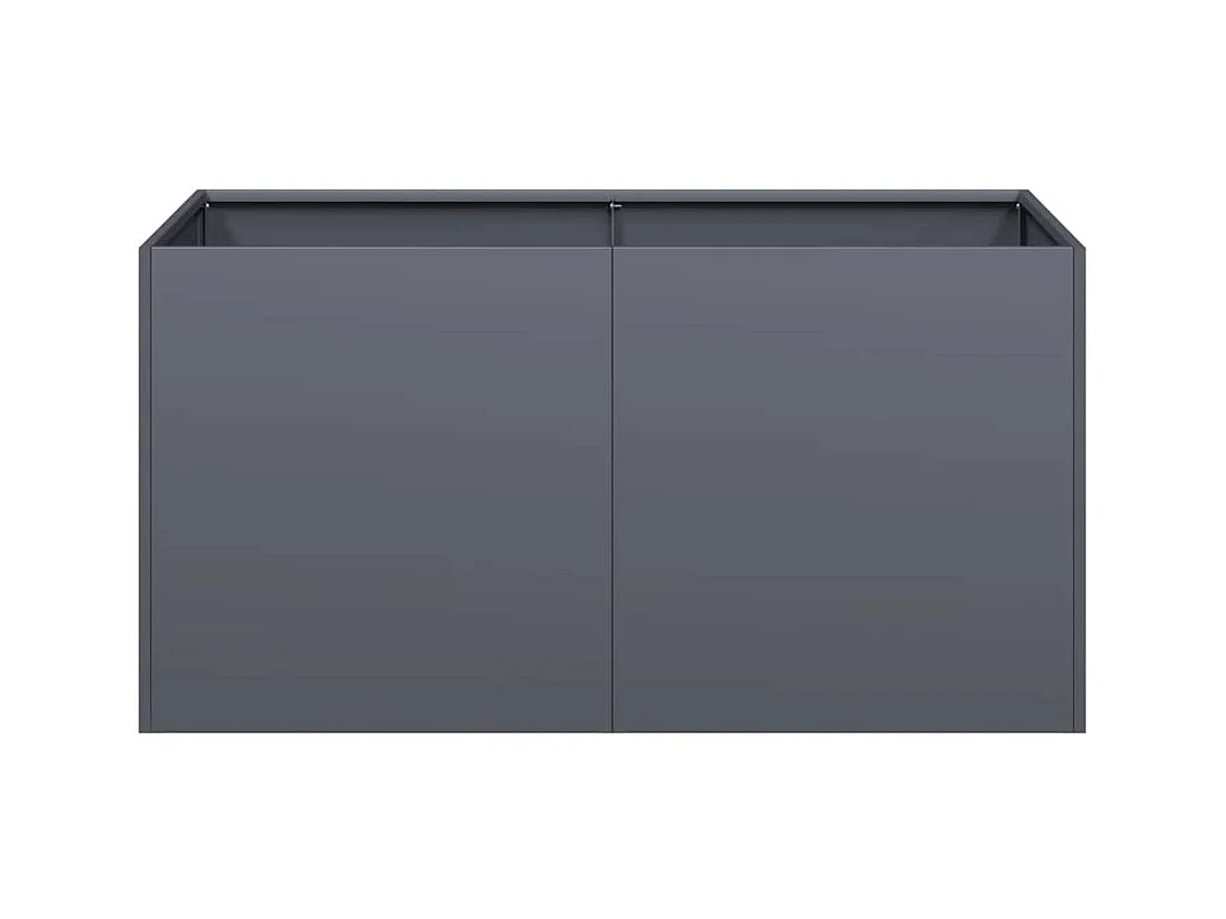 Jardinière anthracite 80x40x40 cm acier laminé à froid